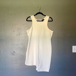 Asymmetric ivory mini dress/tunic TOPSHOP